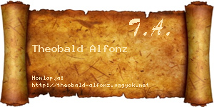 Theobald Alfonz névjegykártya